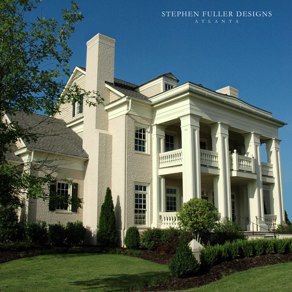 Boral Trim for a Traditional Exterior with a Columns and Front Facade by Stephen Fuller Designs