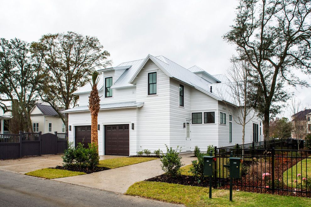 Charleston Forge for a Modern Garage with a Modern Farmhouse and Simmons Forge 1, Daniel Island, South Carolina by Shelter Custom Built Living