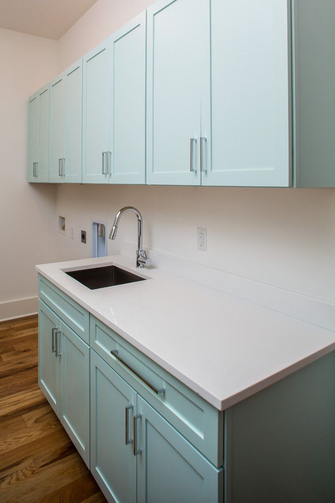 Charleston Forge for a Modern Laundry Room with a Modern and Simmons Forge 1, Daniel Island, South Carolina by Shelter Custom Built Living