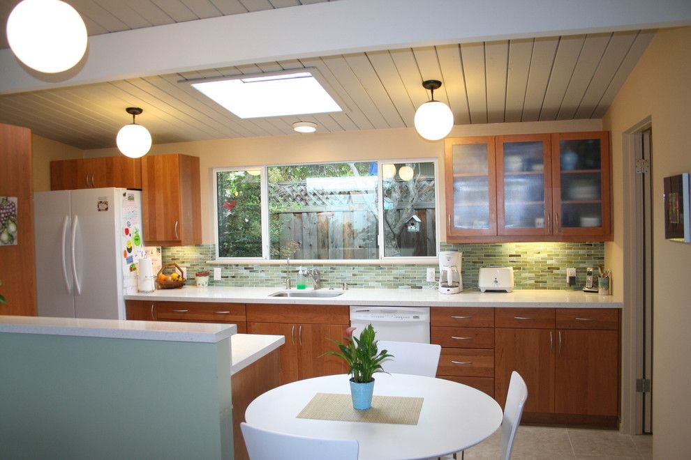 Cherrydale Hardware for a Modern Kitchen with a White Kitchen Chair and San Jose Eichler Kitchen by Amanda Sava