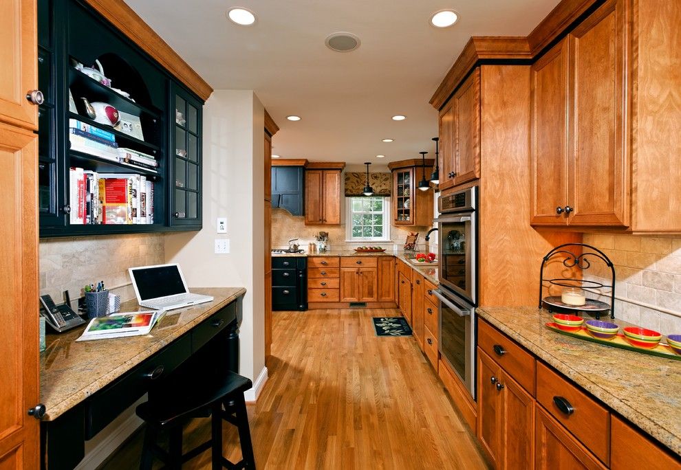 Cherrydale Hardware for a Traditional Kitchen with a Corner Cabinets and Case Design/remodeling, Inc. by Case Design/remodeling, Inc.