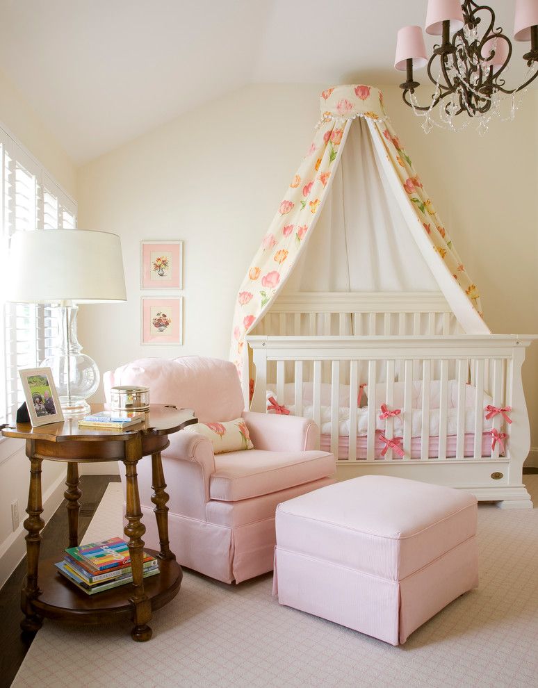 City Floral Denver for a Traditional Nursery with a Pink Lampshade and Denver Family Room by Wolfe Design House