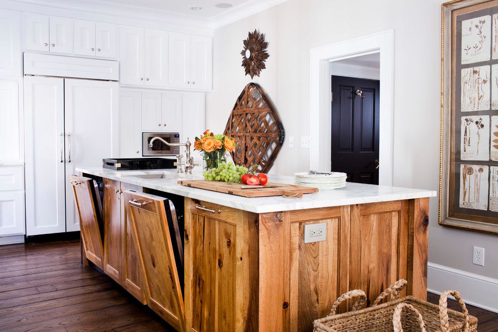 Cleaning Dishwasher with Vinegar for a Traditional Kitchen with a Wood Kitchen Island and Ansley Kitchen Renovation by Terracotta Design Build