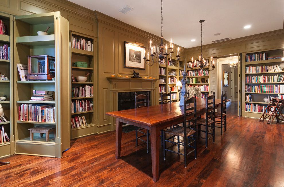 Cme Associates for a Traditional Dining Room with a Green Walls and Daniel Island Residence by Bill Huey + Associates