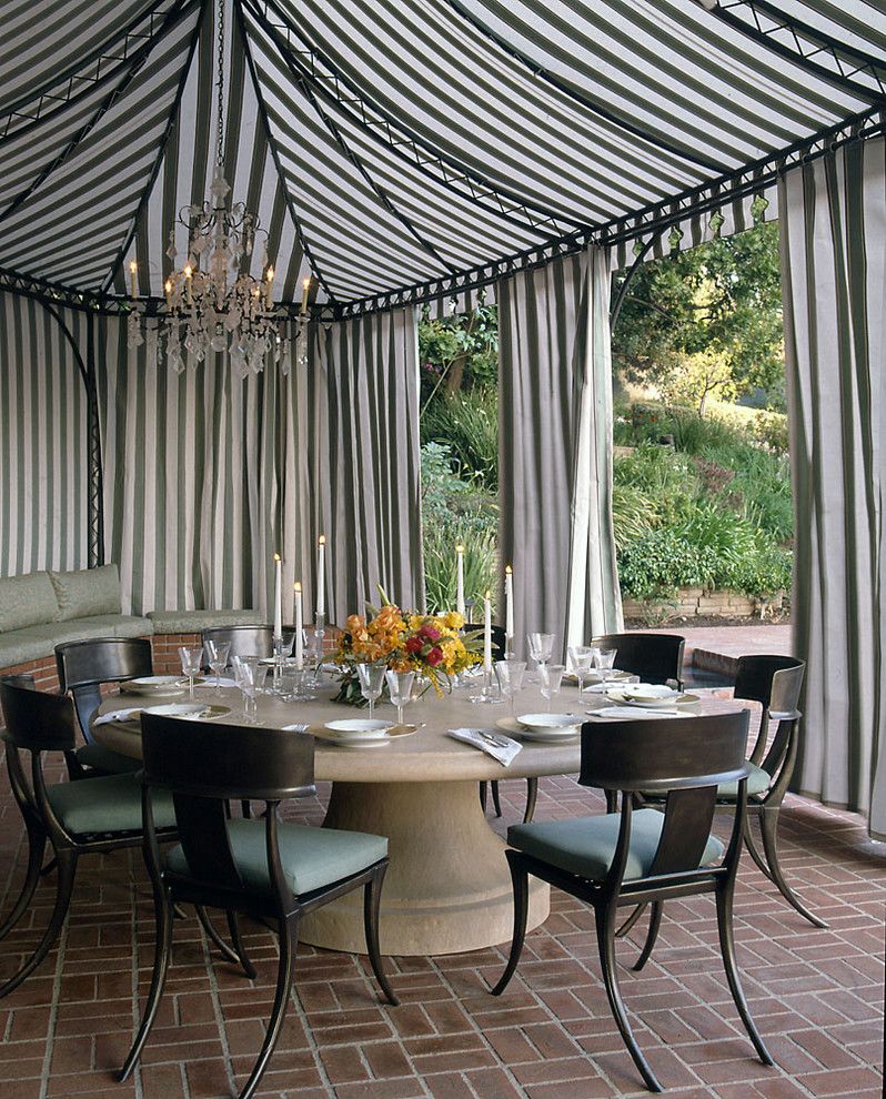 Cme Associates for a Traditional Patio with a Drapes and Susan Cohen,Asid by Susan Cohen Associates, Inc.