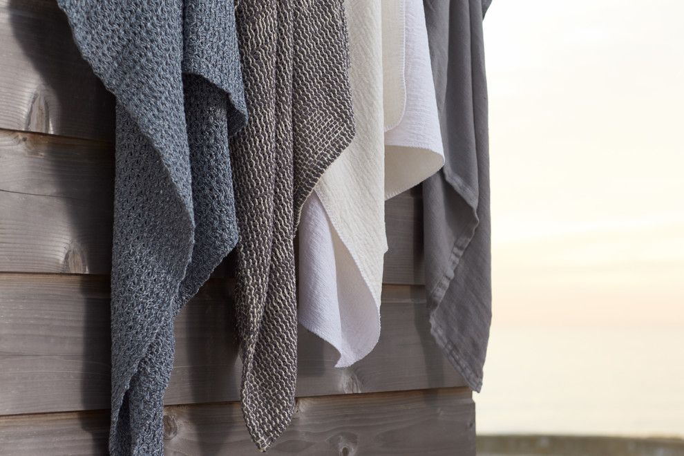 Coyuchi for a Modern Spaces with a Bath Linens and Spring 2016 by Coyuchi