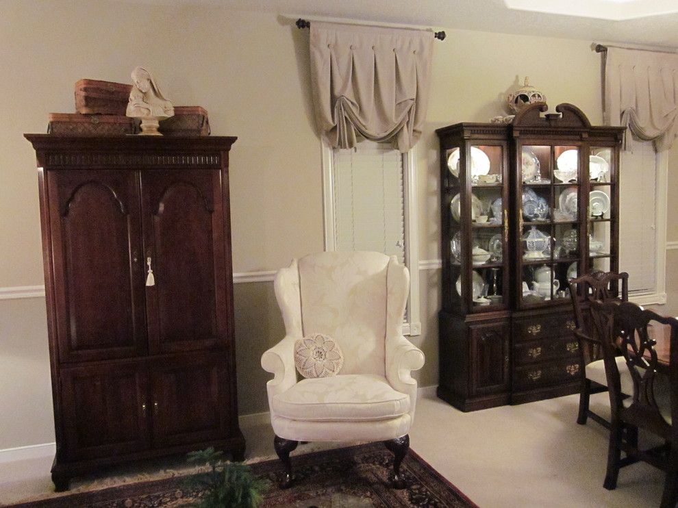 Ennis Furniture for a Traditional Living Room with a China Cabinet and Traditional Home by Kathy Boles Ennis Fine Furniture