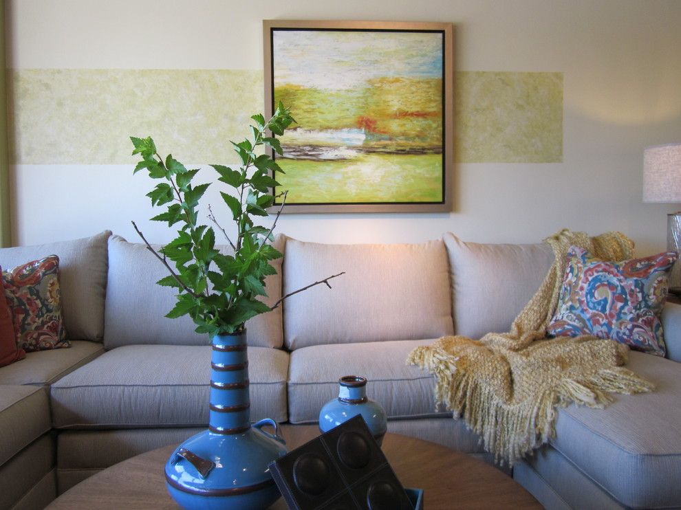 Ennis Furniture for a Transitional Living Room with a Contemporary Artwork and Transitional Home by Kathy Boles Ennis Fine Furniture