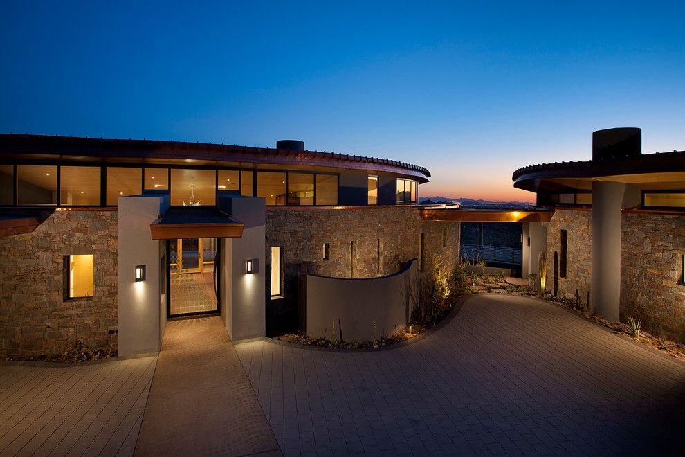 Frank Lloyd Wright Phoenix for a Contemporary Exterior with a Night Lighting and Contemporary Residential by Phx Architecture