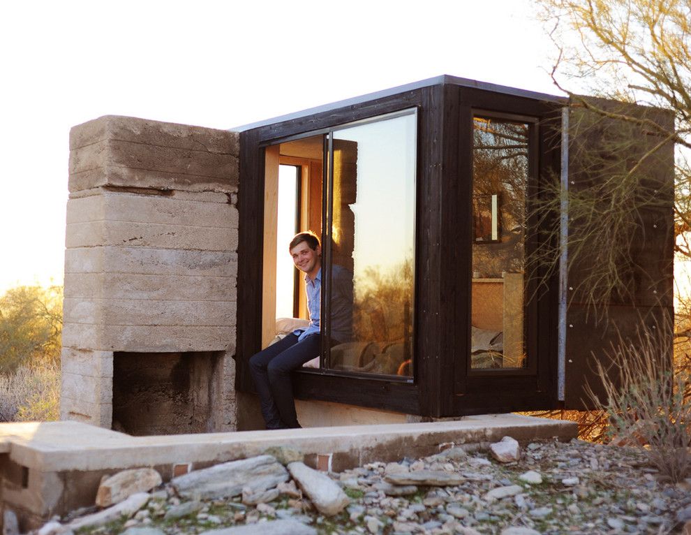 Frank Lloyd Wright Phoenix for a Contemporary Spaces with a Contemporary and the Miner's Shelter by Broken Arrow Workshop