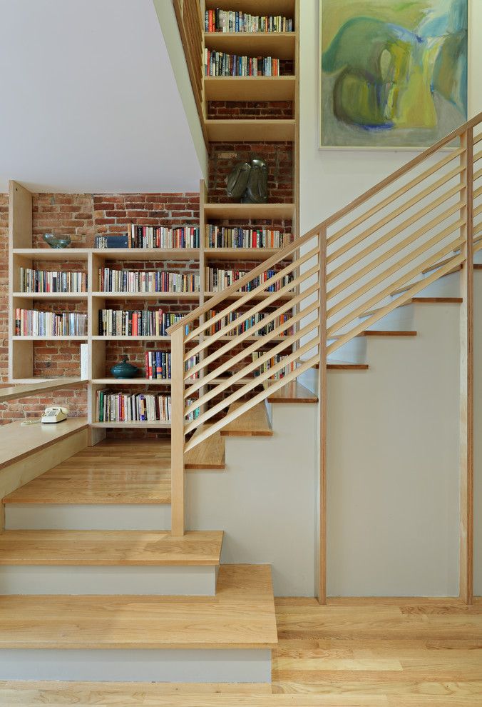 Hanson Brick for a Eclectic Staircase with a Custom Stair and Park Slope Triplex by Nc2 Architecture Llc