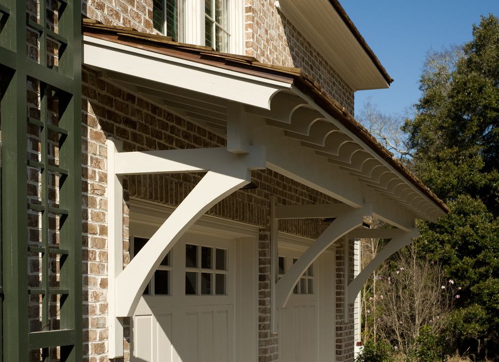 Hanson Brick for a Traditional Exterior with a Garage Doors and Details by Spivey Architects, Inc.