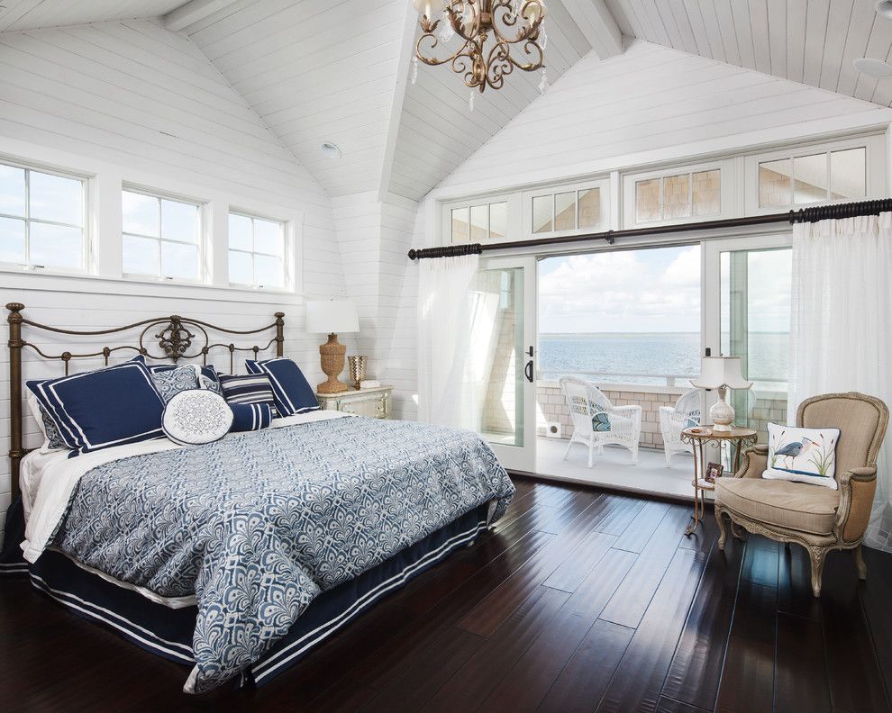 Harveys Furniture for a Beach Style Bedroom with a Wrought Iron Headboard and Harvey Cedars by Serenity Design