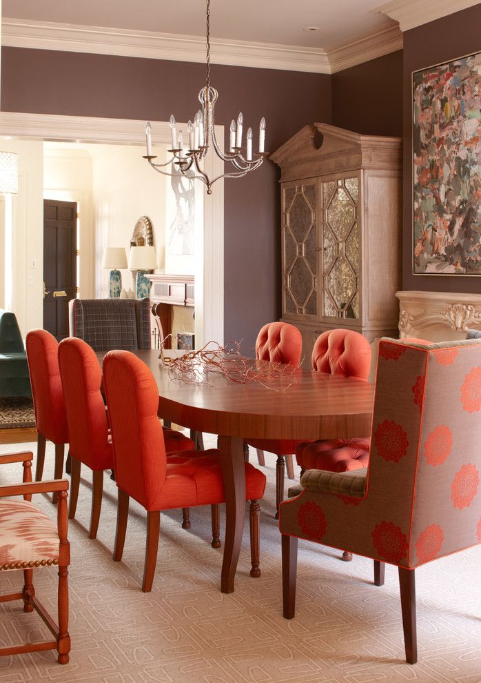 Harveys Furniture for a Contemporary Dining Room with a Button Back Chairs and California St. Remodel by Cardea Building Co.