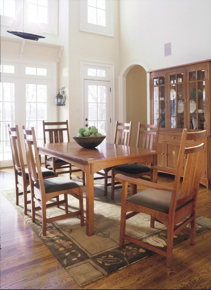 Harveys Furniture for a Traditional Dining Room with a Mission and Stickley Harvey Ellis Table by Sheffield Furniture & Interiors