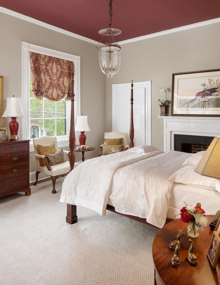 Helm Paint for a Traditional Bedroom with a Artwork and Classic Bedroom Design by Karen Helme by Daniel Jackson Photo