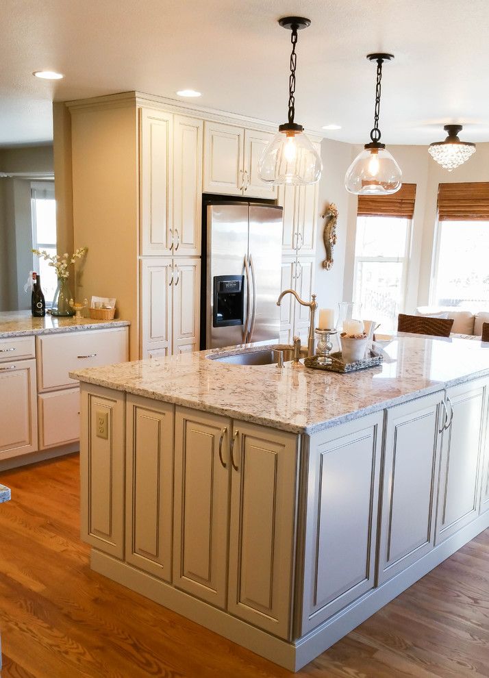 Jk Cabinets for a Transitional Spaces with a White Countertop and Kitchen Transformation2 by Jk Cabinets & Design