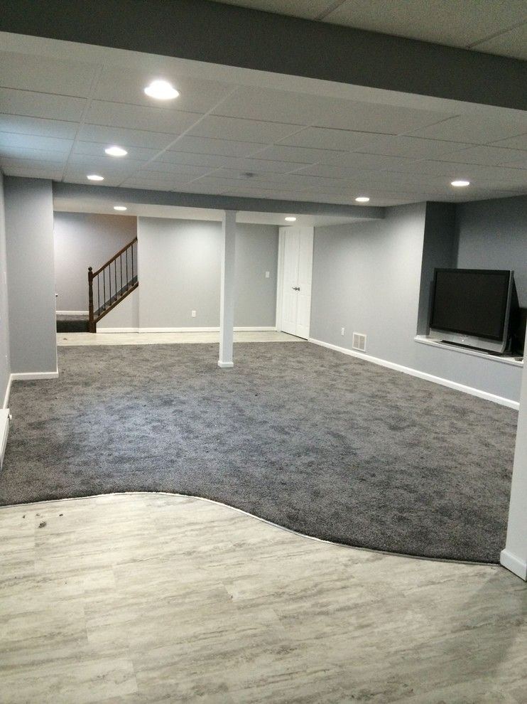 Kenny Carpets for a Contemporary Basement with a Flooring and Basement Remodel by Kenny Carpets & Floors