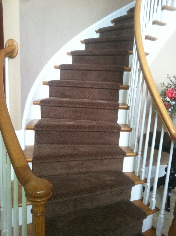 Kenny Carpets for a Traditional Staircase with a Carpet and Wrapped Setps by Kenny Carpets & Floors