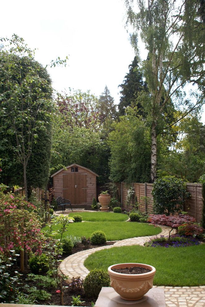 Lennox Parts Plus for a Rustic Landscape with a Trees and Circular Garden by Green Tree Garden Design Ltd