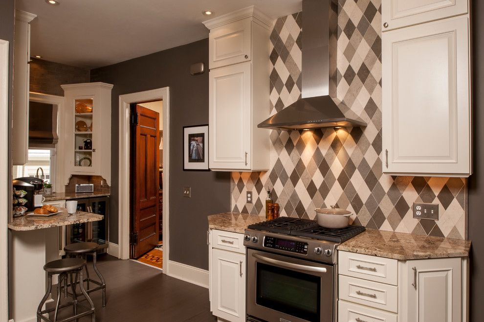 Locksmith Buffalo Ny for a Traditional Kitchen with a Vent Hood and a True Classic in Buffalo by Steven Paul Whitsitt Photography