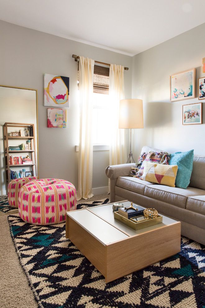 Loloi for a Transitional Spaces with a Geometric Throw Pillows and a Fun & Functional Abode by Maureen Stevens