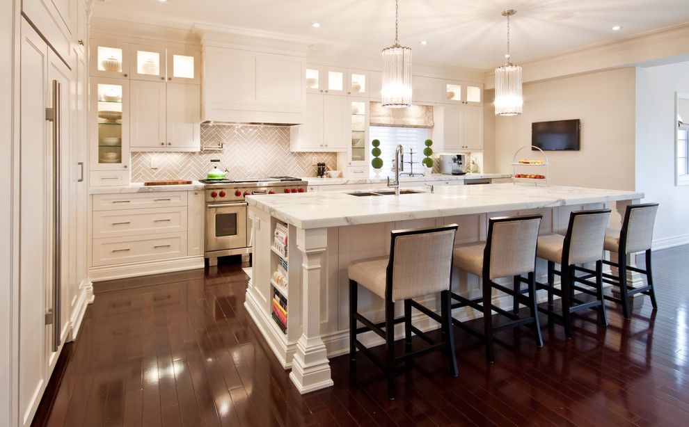 Long Island Paneling for a Transitional Kitchen with a Shirley Meisels and Kitchen by Shirley Meisels