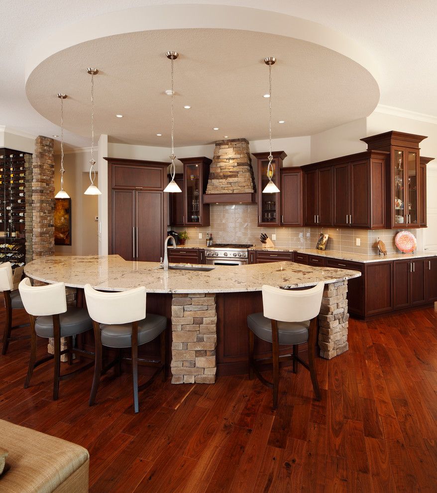 Lowes Brandon Fl for a Transitional Kitchen with a Leather Counter Stool and Kitchens by Christopher Burton Homes, Inc.