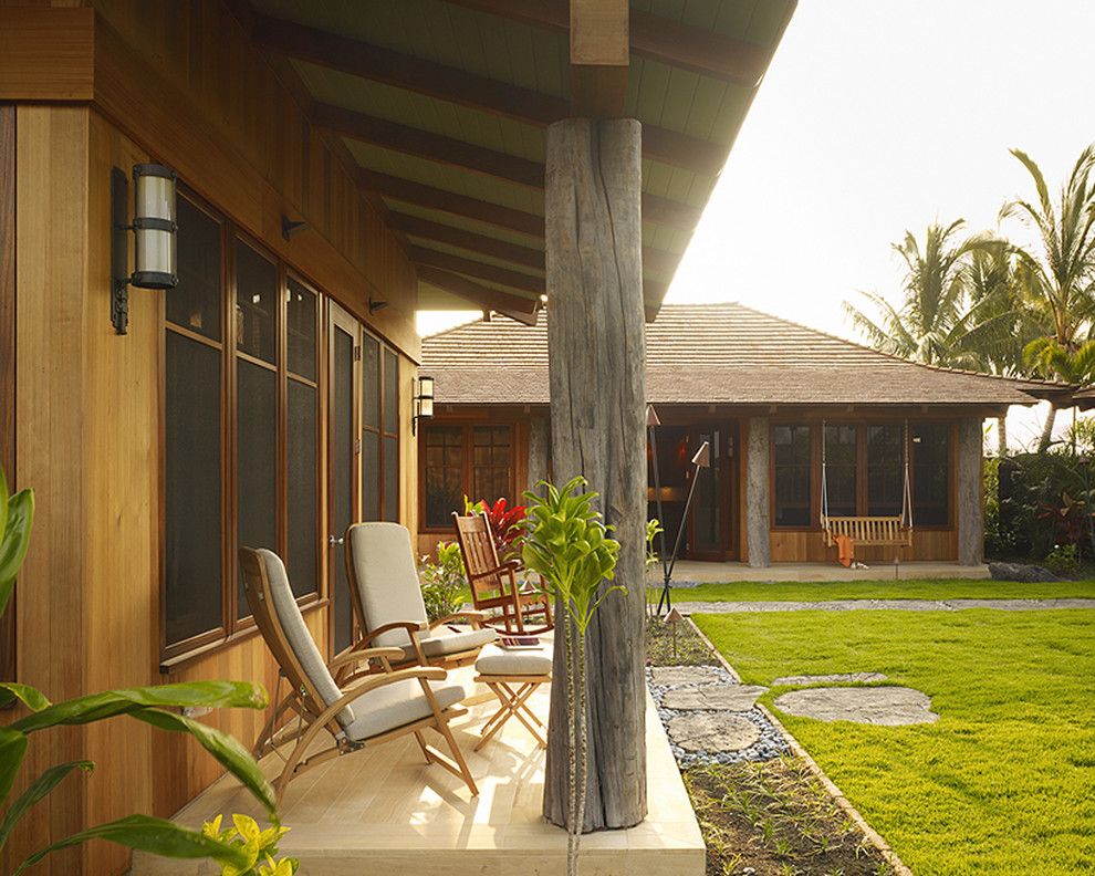 Lowes Hawaii for a Tropical Exterior with a Wood Columns and Hawaii Residence by Slifer Designs