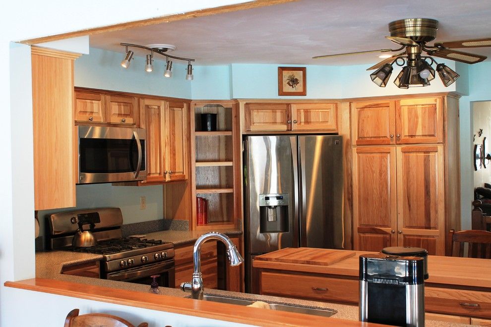 Lowes Langhorne Pa for a Rustic Kitchen with a Rustic and Erie, Pa Hickory Traditional Kitchen by Innovations by Vp