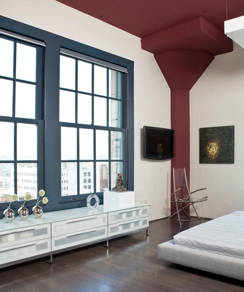 Lowes Panama City for a Modern Bedroom with a Maroon Accent and San Francisco Downtown Loft by Applegate Tran Interiors