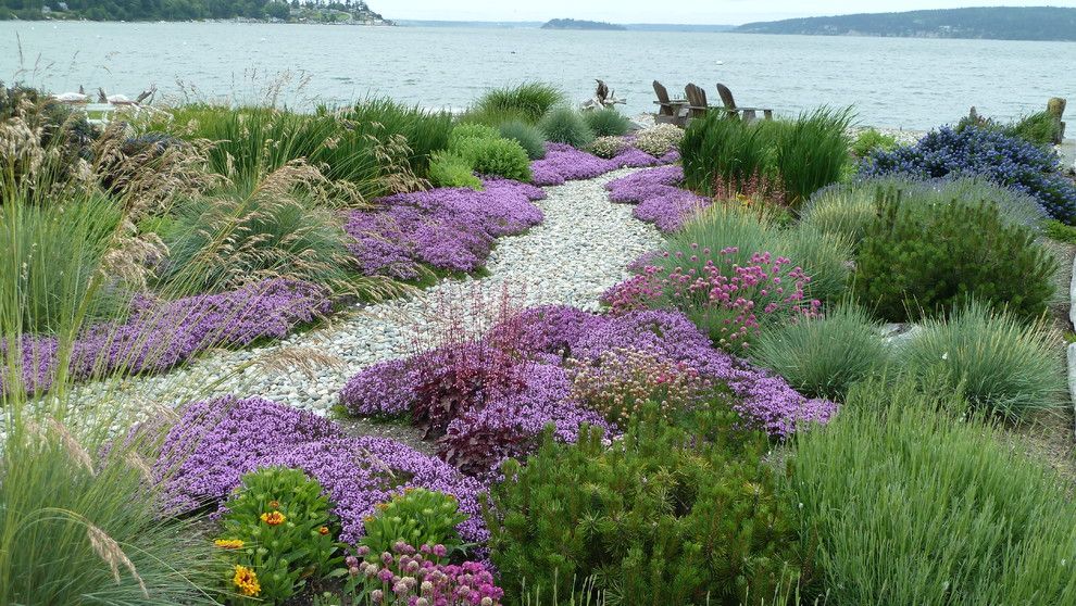 Lowes San Antonio for a Traditional Landscape with a Rock Pathway and Coan Waterfront Landscape, Camano Island, Wa by Lankford Associates Landscape Architects