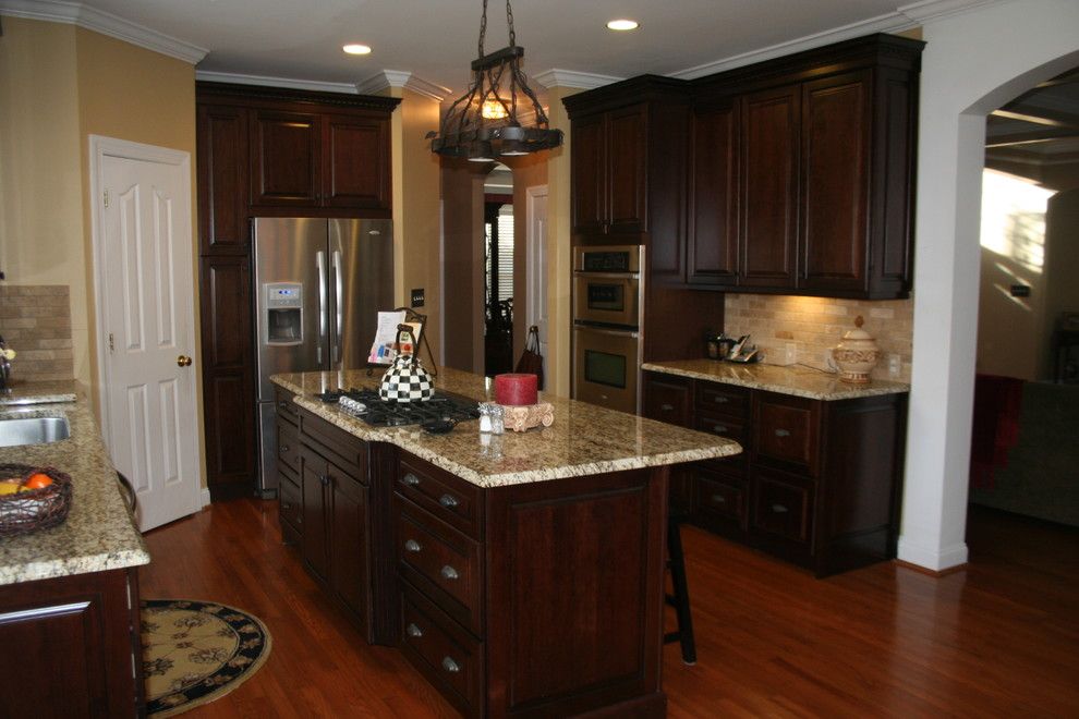 Lowes Seneca Sc for a Traditional Kitchen with a Pot Rack with Lights and Kraftmaid Montclair Cherry   Deason by Lowes of Indian Land, Sc