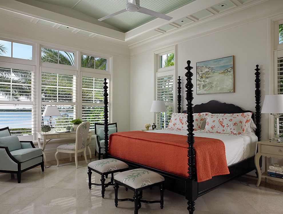 Lowes Vero Beach for a Tropical Bedroom with a Beachhouse and Florida Beachfront Residence   Vero Beach, Usa by John David Edison Interior Design Inc.