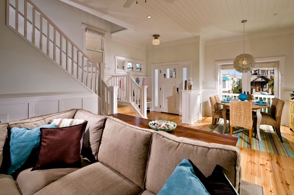 Lowes Vero Beach for a Tropical Living Room with a Pendant Lights and Marco   Modern Beach Craftsman, Seal Beach Ca by Jeannette Architects