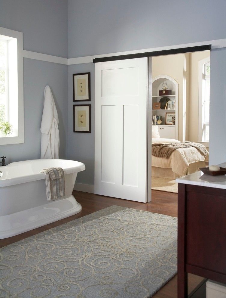 Maple Lawn Farms for a Contemporary Bathroom with a Gray Walls and Bathroom Wall Mount 2610fb by Johnson Hardware