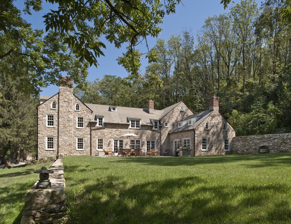 Maple Lawn Farms for a Farmhouse Exterior with a Grass and Cold Springs Farm by Period Architecture Ltd.