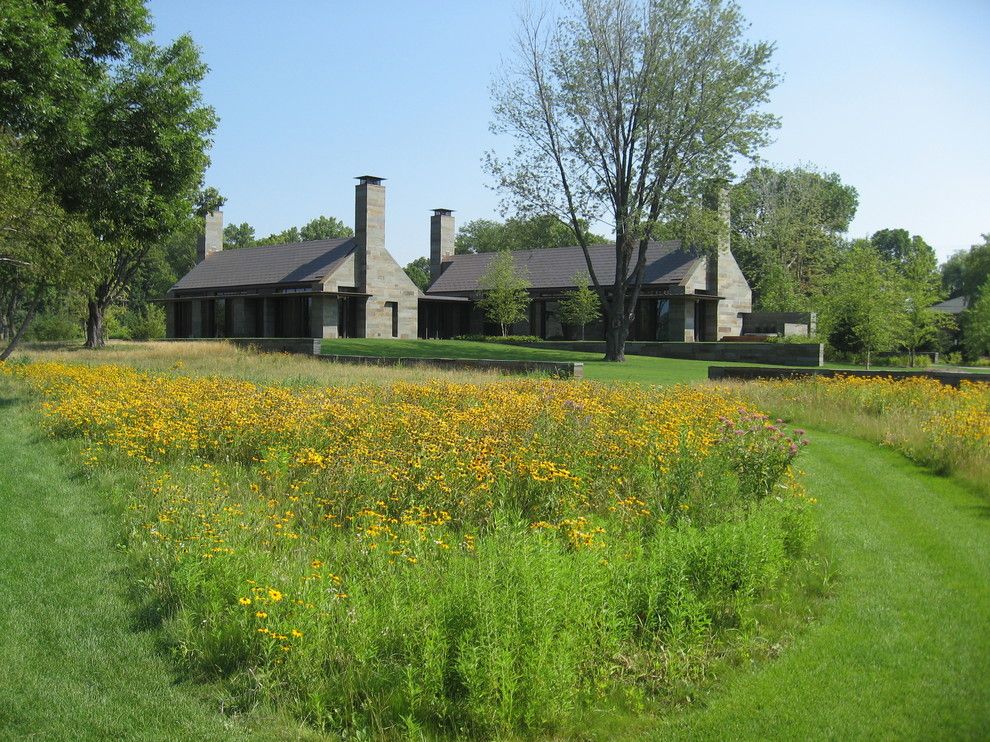 Maple Lawn Farms for a Transitional Exterior with a U Shaped House and Suburban Modern by Martin Patrick 3