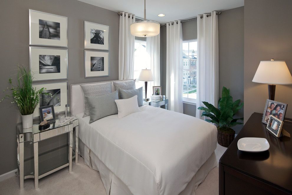 Martin Senour Paints for a Contemporary Bedroom with a Gray Walls and Wyeth by Carlyn and Company Interiors + Design