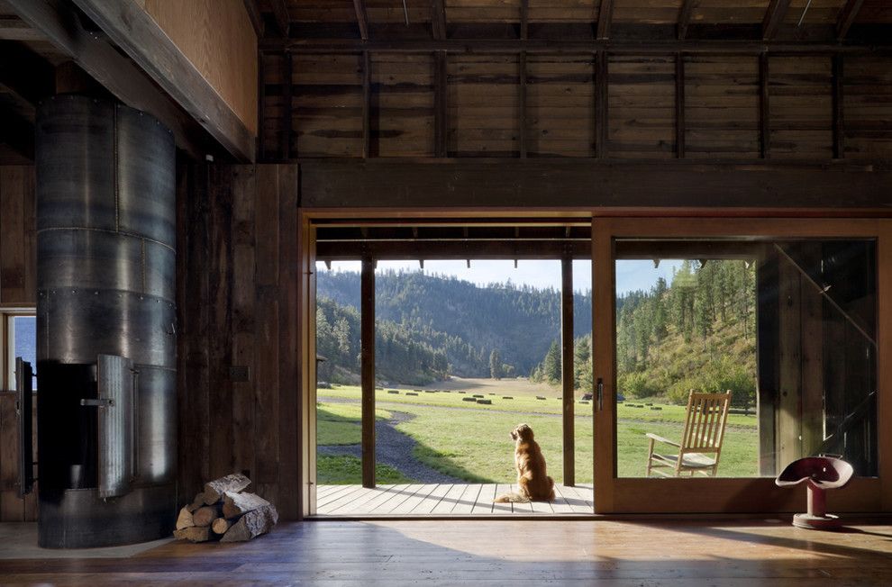 Midwest Homes for Pets for a Rustic Family Room with a Farm and Canyon Barn by Mw|Works Architecture+Design