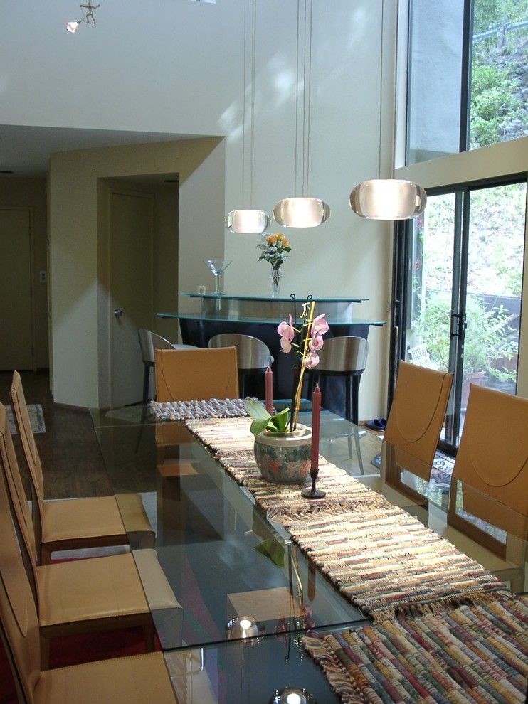 Mobern Lighting for a Eclectic Dining Room with a Pendant Lights and Danenberg Design by Danenberg Design