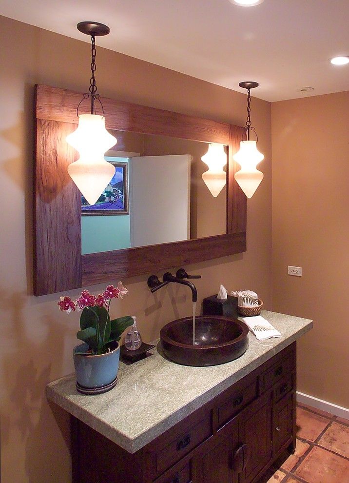Nessen Lighting for a Tropical Bathroom with a Pendant Lighting and Kailua Home by Archipelago Hawaii Luxury Home Designs