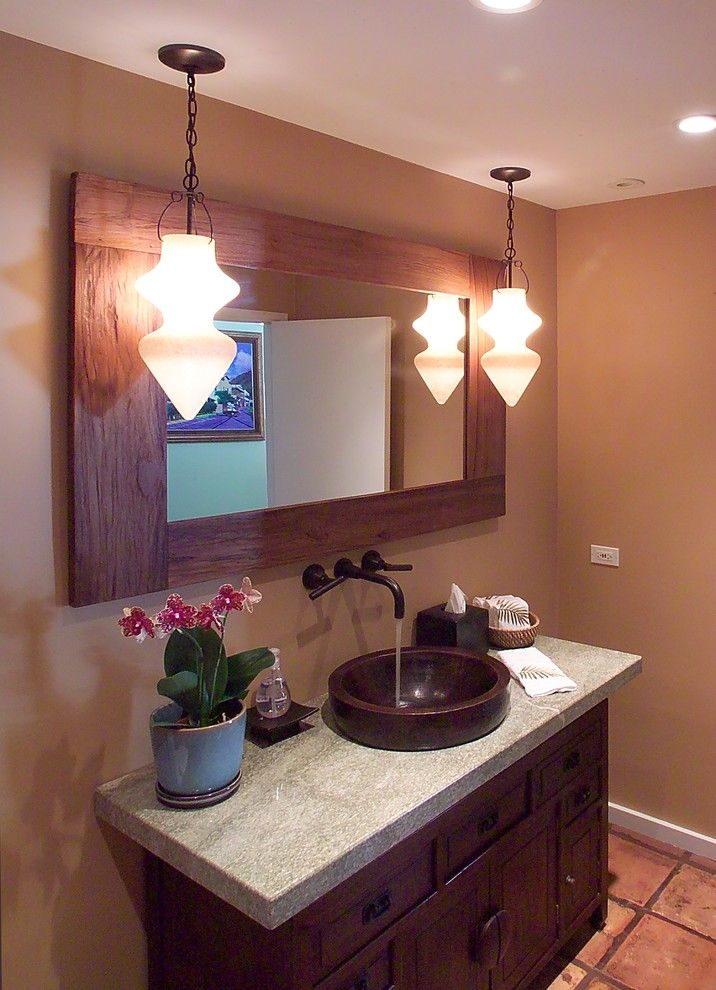 Nessen Lighting for a Tropical Bathroom with a Pendant Lighting and Kailua Home by Archipelago Hawaii Luxury Home Designs