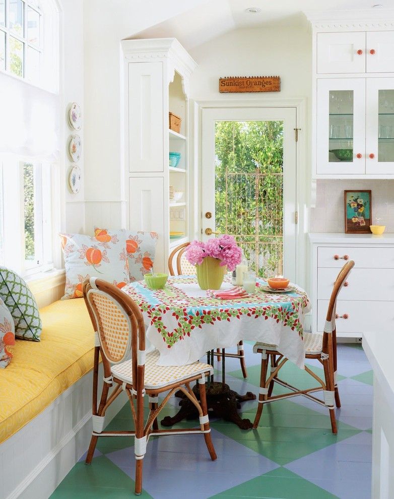 Nook Bistro for a Beach Style Dining Room with a Fun Hardware and Beach Cottage by Alison Kandler Interior Design