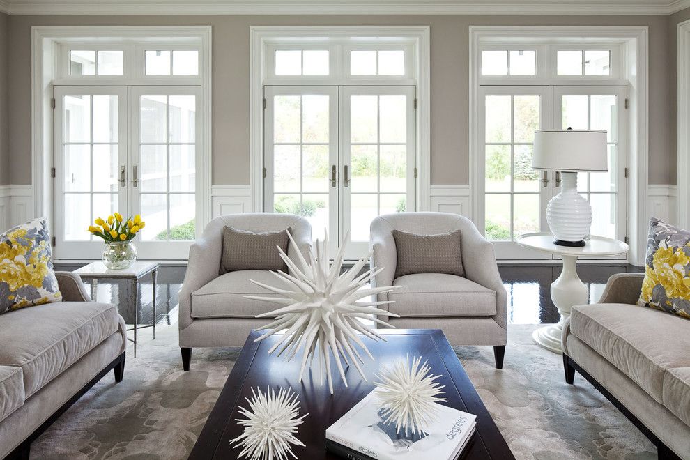 O Leary Paint for a Transitional Living Room with a Sofa and Parkwood Road Residence Living Room by Martha O'hara Interiors