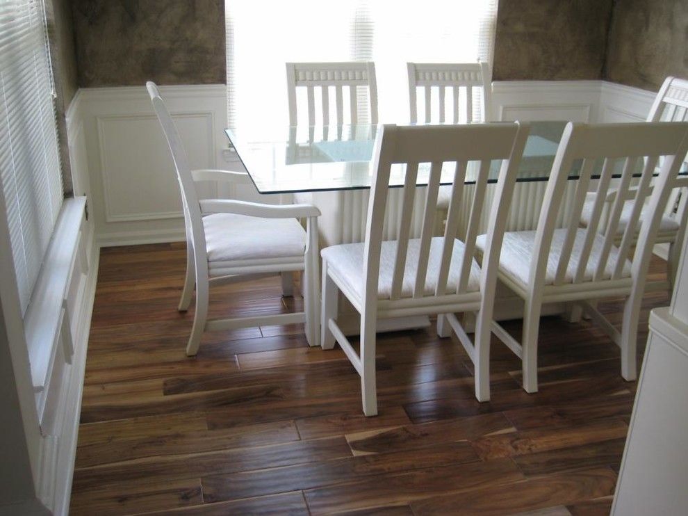 Oak Liquidators for a Traditional Dining Room with a Handscraped and Virginia Mill Works Tobacco Road Acacia Handscraped by Lumber Liquidators