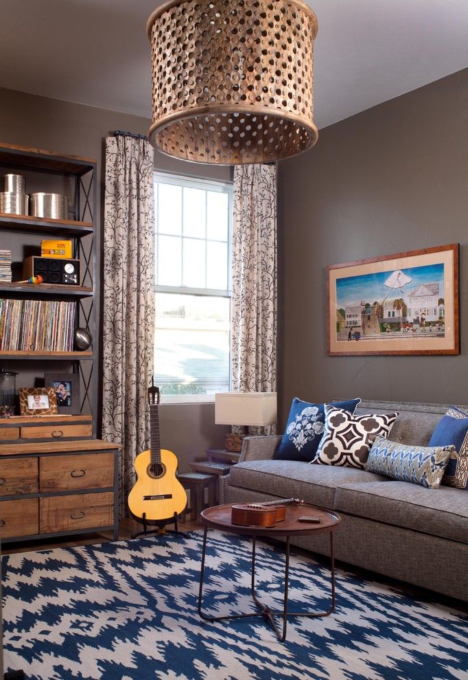 Paris Texas Hardware for a Industrial Family Room with a Nesting Tables and Lo Hi Residence by Ashley Campbell Interior Design