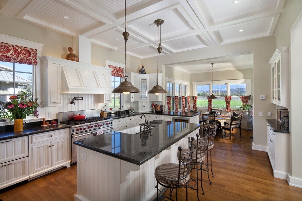 Peaceful Valley Farm Supply for a Farmhouse Kitchen with a Barn Pendant Lights and Modern Ranch Home by Tom Meaney Architect, Aia