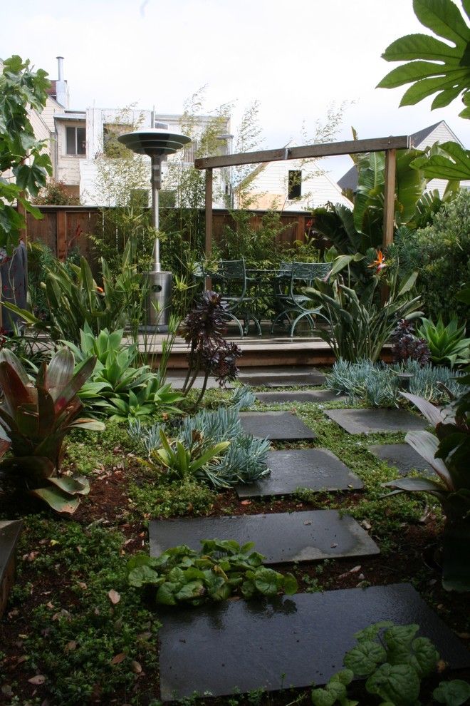 Peaceful Valley Farm Supply for a Modern Landscape with a Pavers and Noe Valley Tropical by Rarefield Design/build