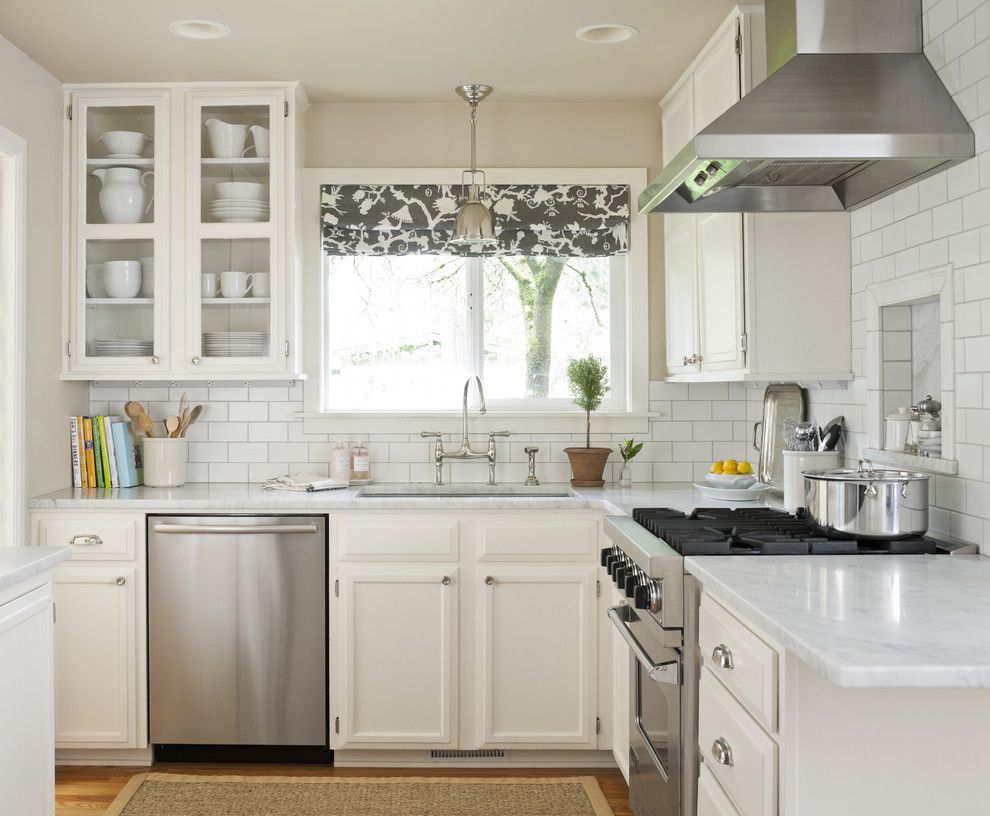 Polyblend Grout Colors for a Traditional Kitchen with a Ceiling Lighting and Traditional Kitchen by Mariannesimondesign.com